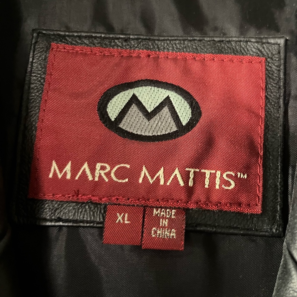 Marc Mattie Ladies Black Leather Jacket Size XL - Picture 2 of 4